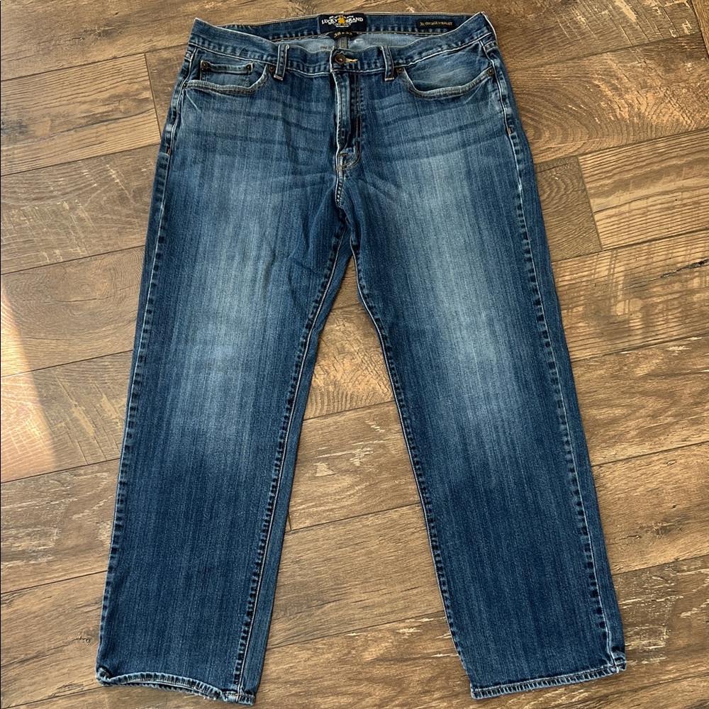 Lucky Brand 361 Vintage Straight Men's Dark Blue Straight Jeans 38x32